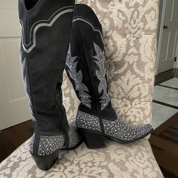 Rhinestone Western Boots. NWOT - Picture 3 of 6